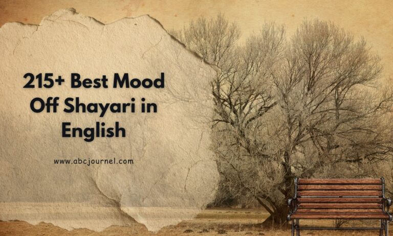 Best Mood Off Shayari in English