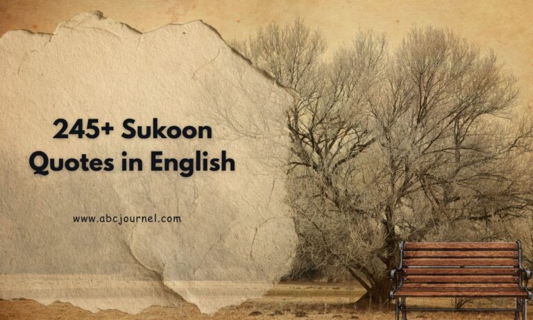 Sukoon Quotes in English