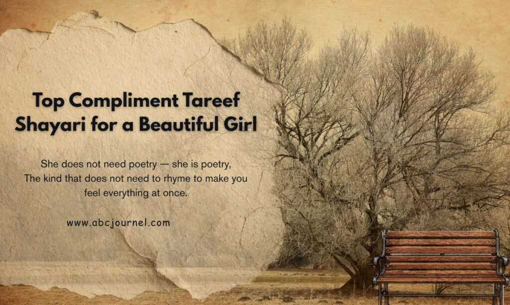 Top Compliment Tareef Shayari for a Beautiful Girl