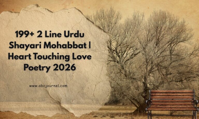 2 Line Urdu Shayari Mohabbat Heart Touching Love Poetry 2026
