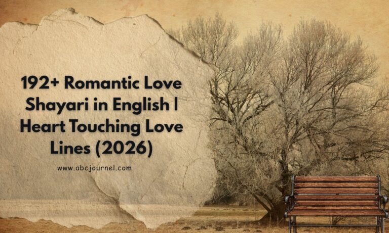 Romantic Love Shayari in English