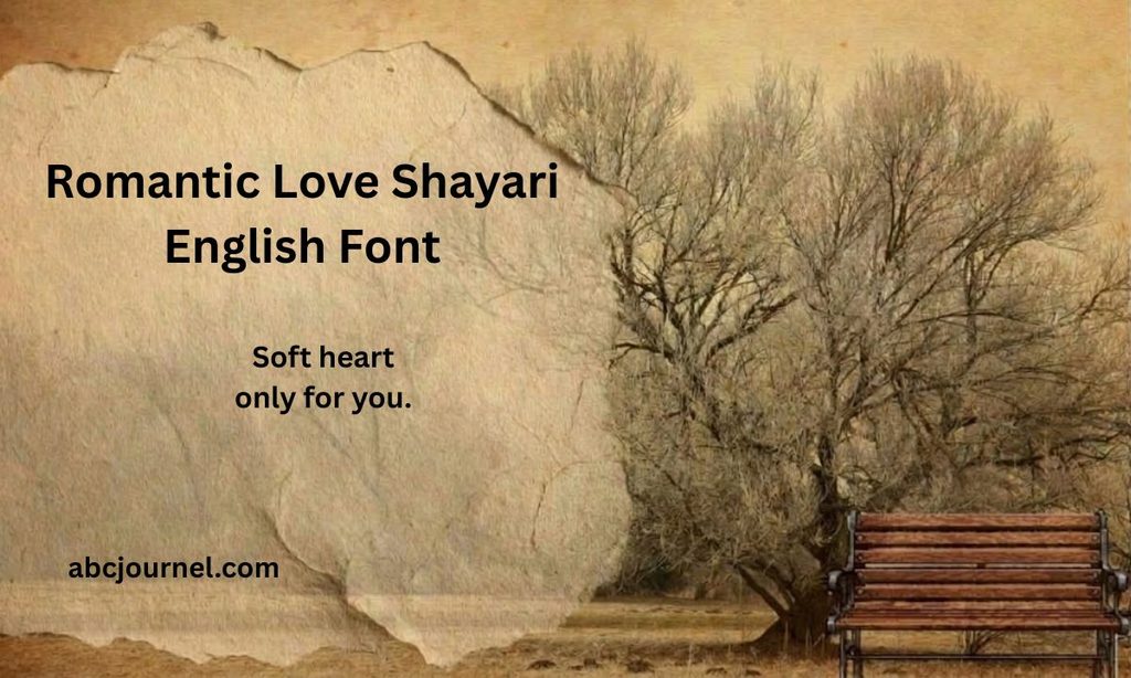 Romantic Love Shayari English Font